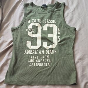 Forever 21 Olive Ribbed Tank